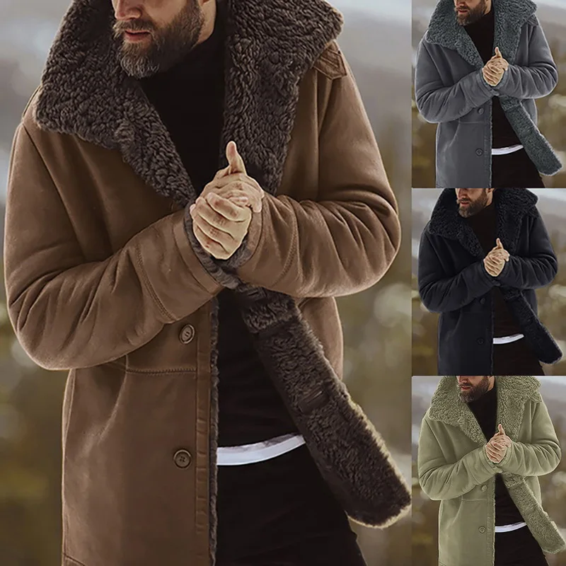 Мужское пальто, зимнее, утолщенное, теплое, мужская куртка, флис, Veste Homme, мужские парки, винтажная верхняя одежда, ветрозащитная куртка для мужчин