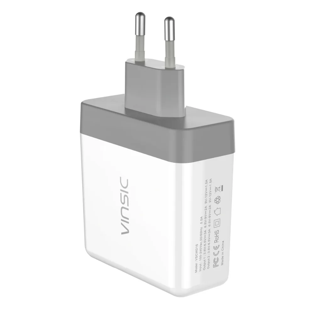 Vinsic 20000 мАч Быстрая зарядка QC3.0 внешний аккумулятор Двойной USB внешний аккумулятор для iPhone X samsung S9 Xiaomi Mi8