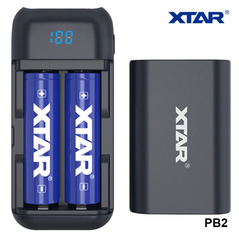 Xtar PB2 PB2S QC3.0 Type C USB портативное зарядное устройство 20700 18700 21700 18650 батарея ЖК