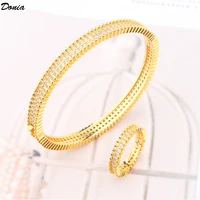 donia jewelry european and american luxury fashion bracelet with aaa zircon bracelet ring set joker womens simple jewelry