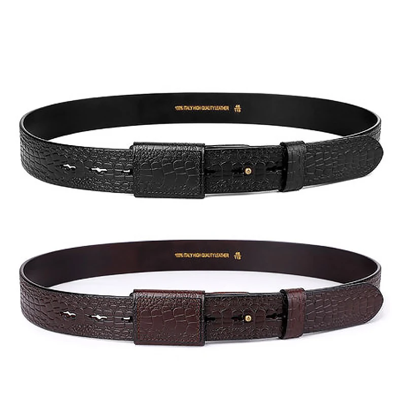 Мужской ремень из натуральной кожи роскошный брендовый дизайнерский