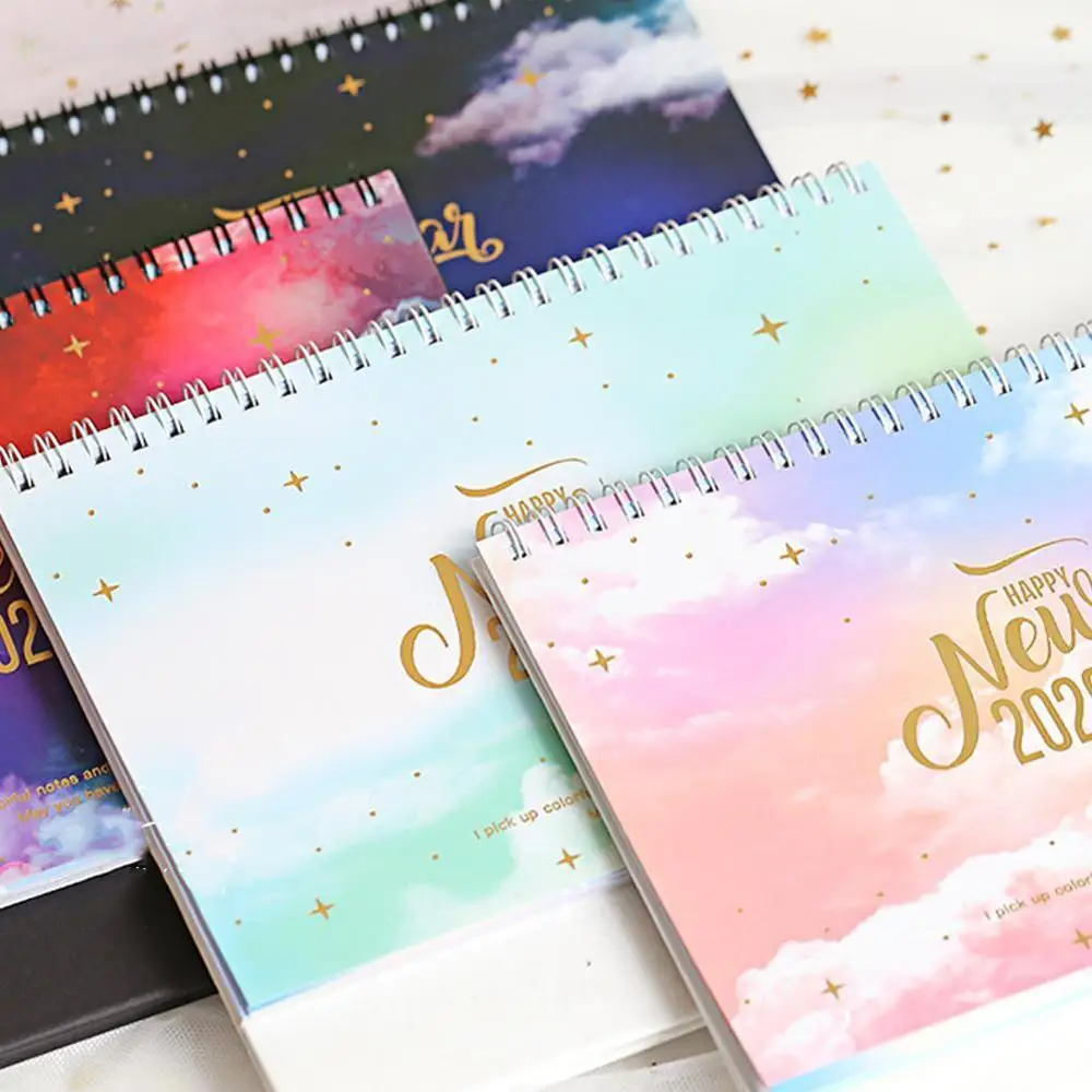 2020 мечтательный красочный настольный календарь стоящий милый бумажный памятка