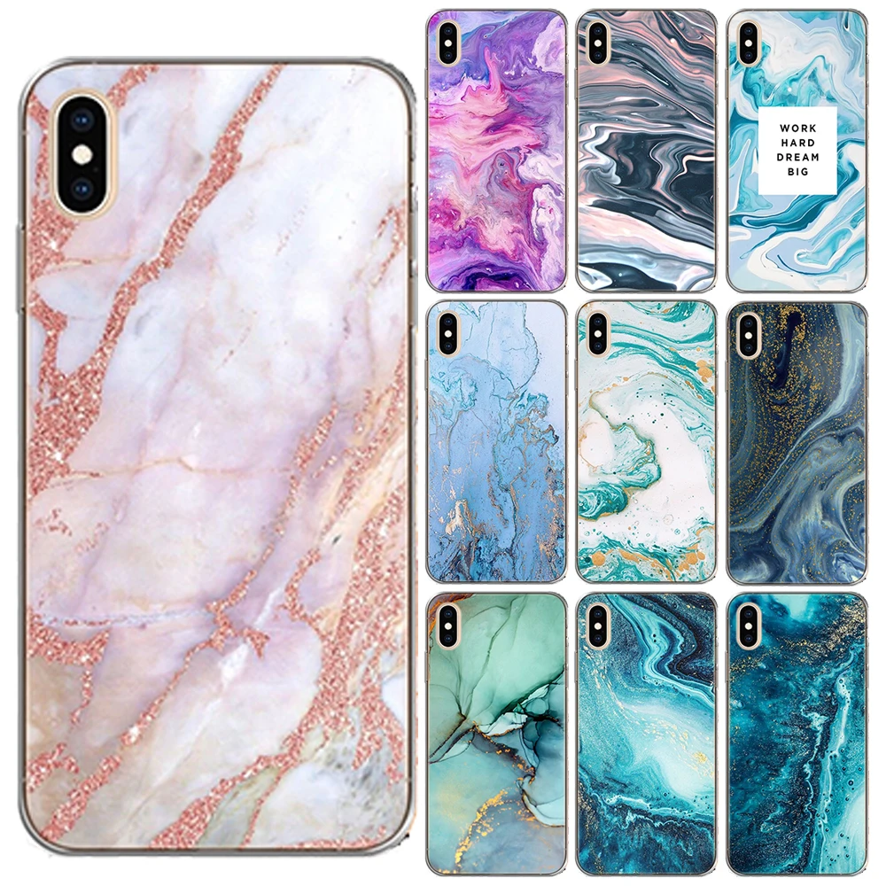Мягкий чехол из ТПУ с мраморным камнем для Apple iPhone 12 11 Pro Max X XS XR 8 7 6 6S Plus 5 5S SE 2020
