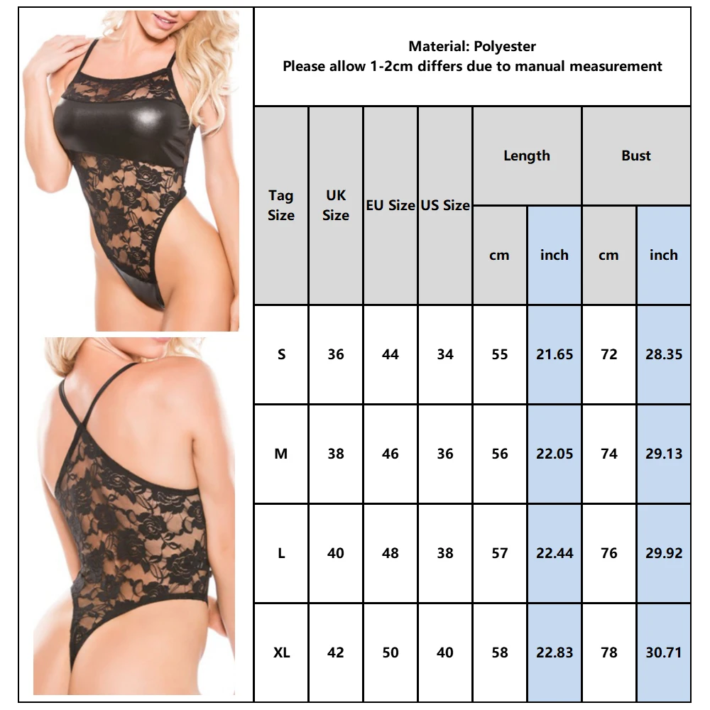 Эротическое сексуальное женское белье из искусственной кожи комбинированное