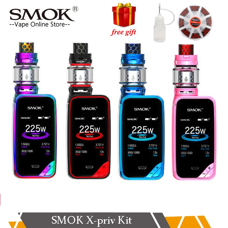 100% Оригинальный SMOK X PRIV комплект 225 Вт мод с TFV12 Prince Tank 8 мл распылитель испаритель
