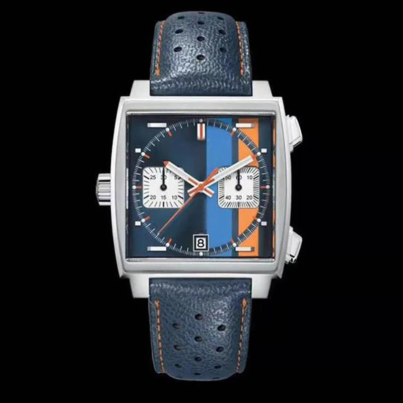 

Dropshipping 2021 Best Selling Products Wristwatch For Men Japan VK Chronograpgh Quartz Watch Blue Dial Relogio Masculino 39MM