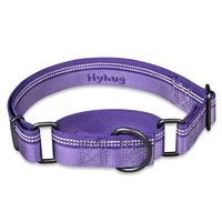 hyhug 2021 design martingale dog collar%ef%bc%8c anti escape 3m reflective strip comfy adjustable safety safe night walk