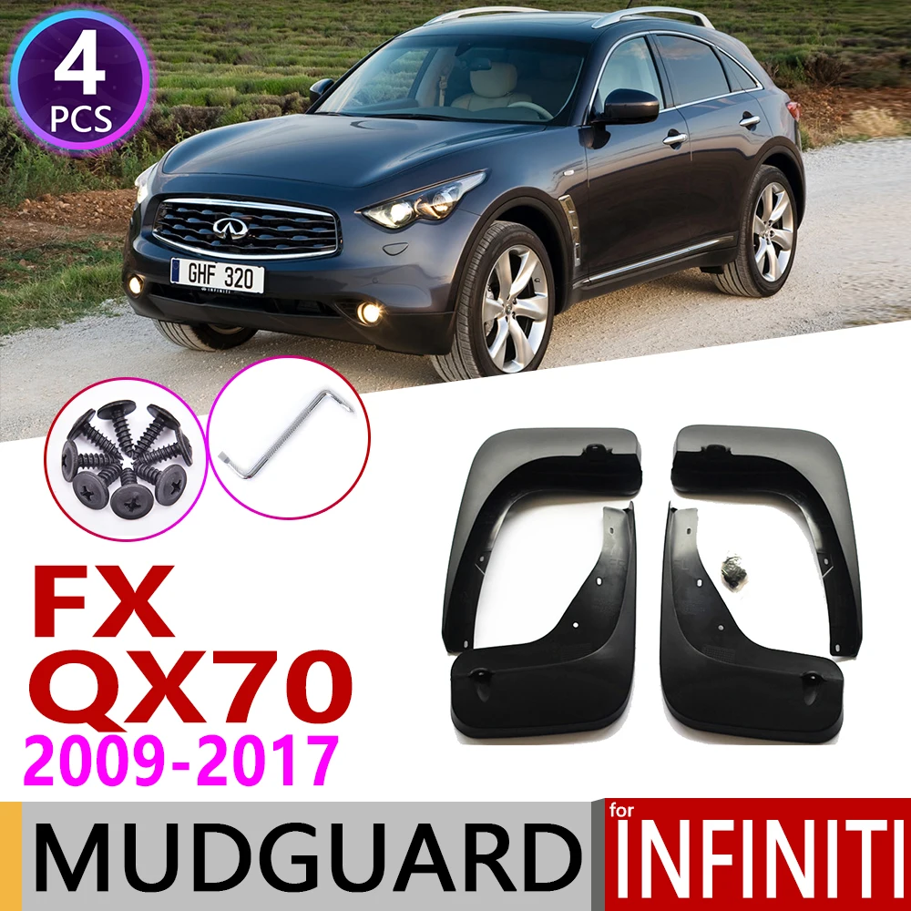 Брызговик автомобиля для Infiniti FX FX35 FX37 FX50 QX70 2009 ~ 2017 Брызговики аксессуары 2010 2015