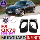 Брызговик автомобиля для Infiniti FX FX35 FX37 FX50 QX70 2009  2017 Брызговик Брызговики аксессуары 2010 2015 2016