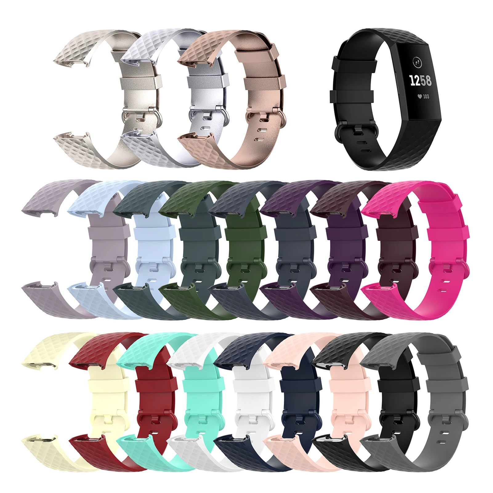 Ремешок для Fitbit Charge 4 сменный силиконовый спортивный браслет смарт-часов |