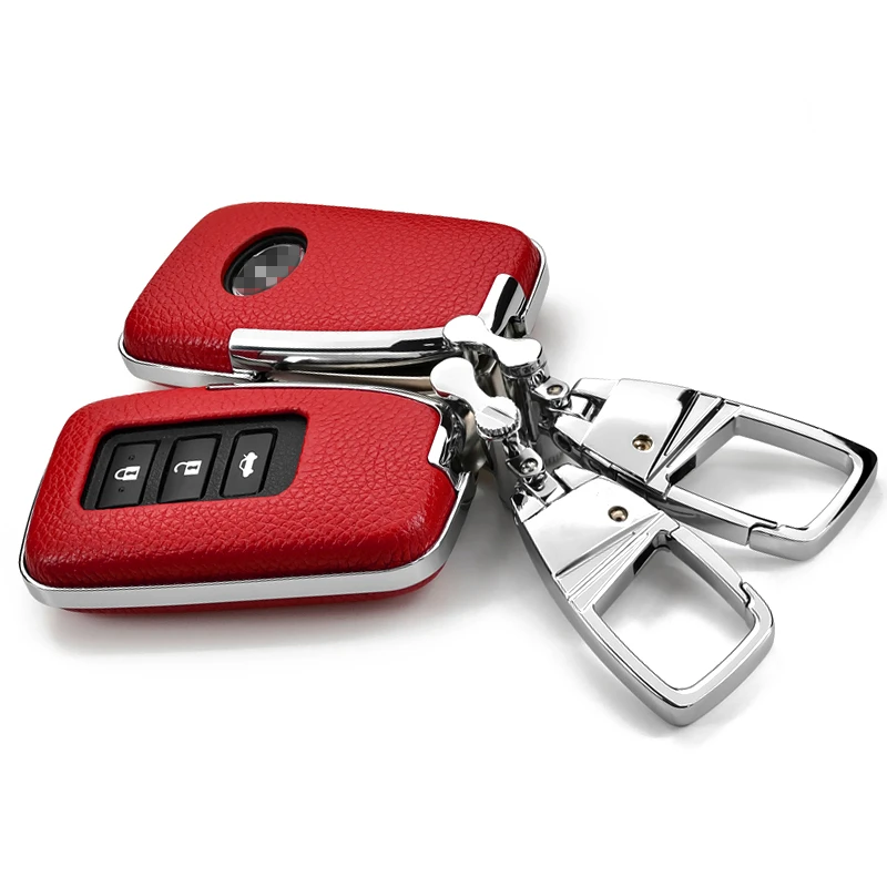 

2019 New Top Layer Leather Car Remote Key Case Shell Cover Car Styling Key Cover Case Holder For Lexus New RX / GS ES IS NS NX