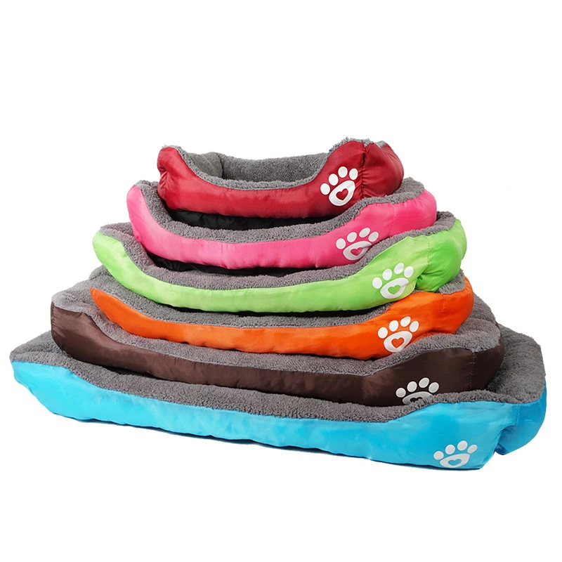 Pet Dog Winter Sofa Bed Sleeping Mattress For Small Large Dogs House Kennel Cat Nest Warm Fleece Puppy Printing Baskets S-XXXL | Дом и сад