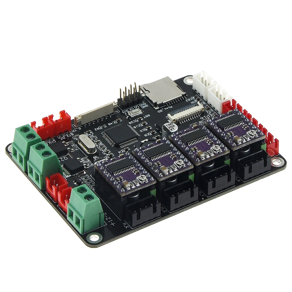 4 шт./лот StepStick DRV8825 A4988 Драйвер шагового двигателя с теплоотводом Reprap 4-слойные PCB пандусы заменить A4988 Драйвер