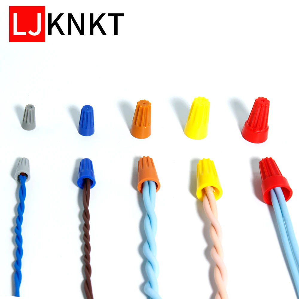 

Wire Connection Screw Twist Connector Cap Insert Nut Spring Terminals Rotating Kit 200/100Pcs p1 p2 p3 p4 p6 Kit Terminal