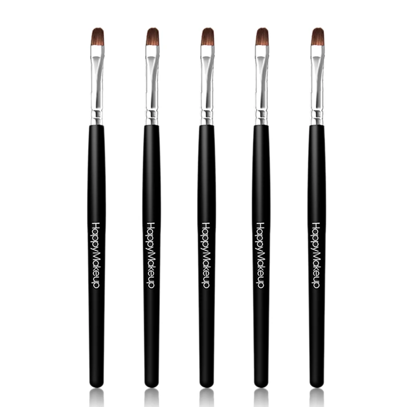 

1/3/5pcs Wooden Handle Lip Brush Soft Extension Applicator Makeup Brush Portable Black Lips Beauty Make Up Tools Accessories