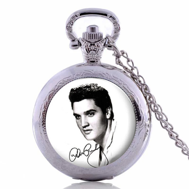 Винтажное ожерелье с карманными часами Elvis Presley длинное женское и мужское