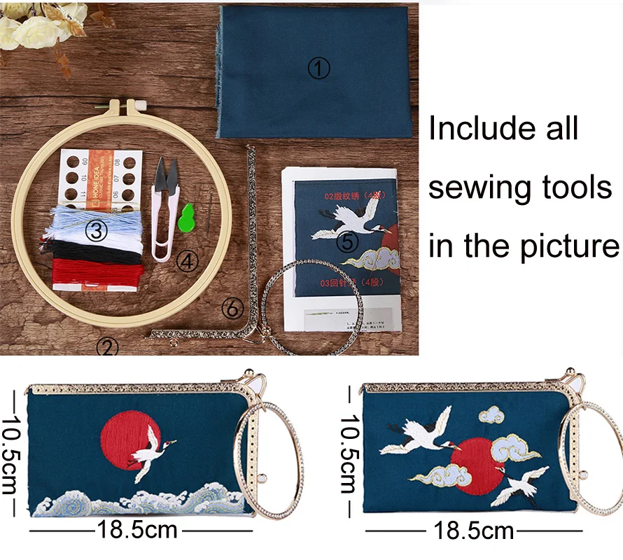 Легко DIY вышивка сумка комплект кошелек целование крестиком Набор для начинающих
