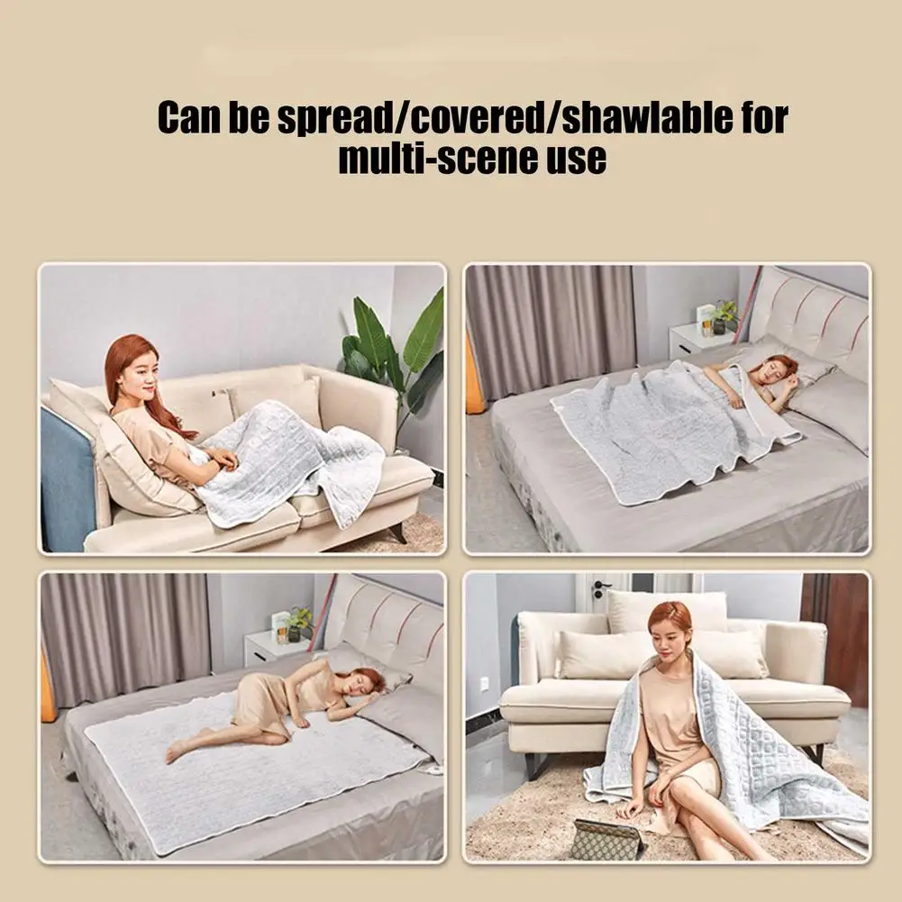 Электрическое фланелевое одеяло 220 В с подогревом 3 уровня регулировки