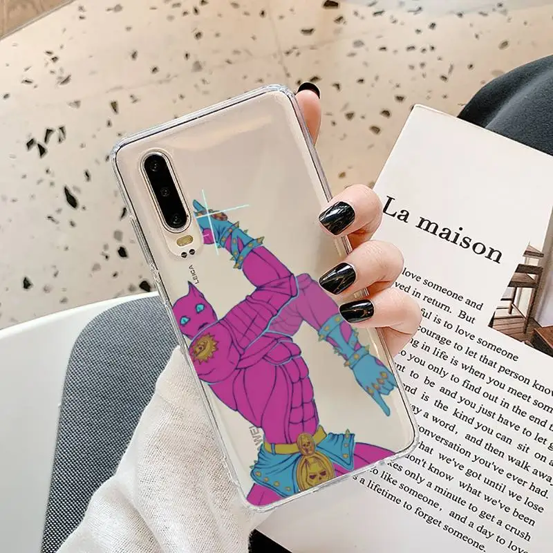 

Anime JoJo Killer Queen Phone Cases Transparent for Samsung A71 S9 10 20 HUAWEI p30 40 honor 10i 8x xiaomi note 8 Pro 10t 11