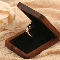 n58f engagement ring box rotating wooden ring box for proposal ceremony ring bearer box with concealed magnetic closure