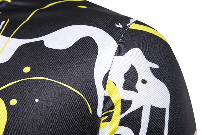 2019 осенняя и зимняя новая мужская футболка большого размера с высоким воротником