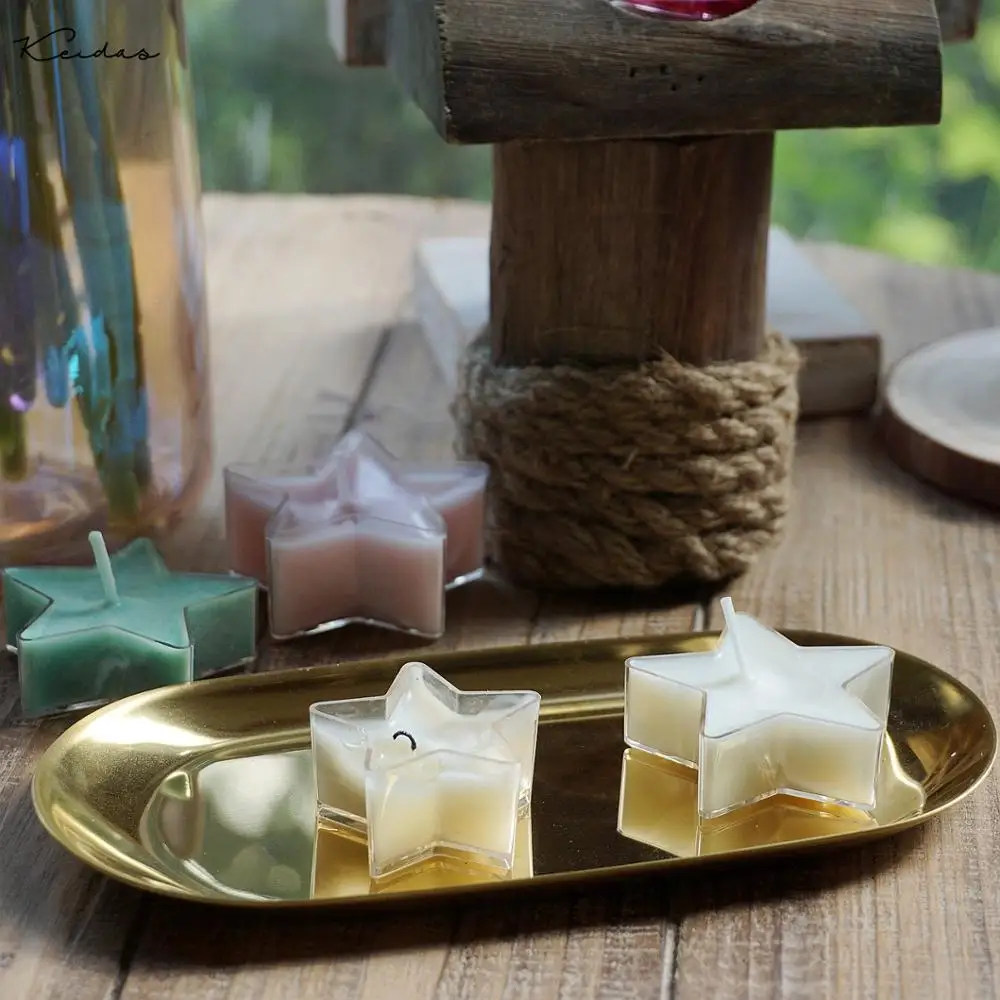 Прозрачная большая рождественская звезда из поликарбоната чашка для свечей 50 шт.