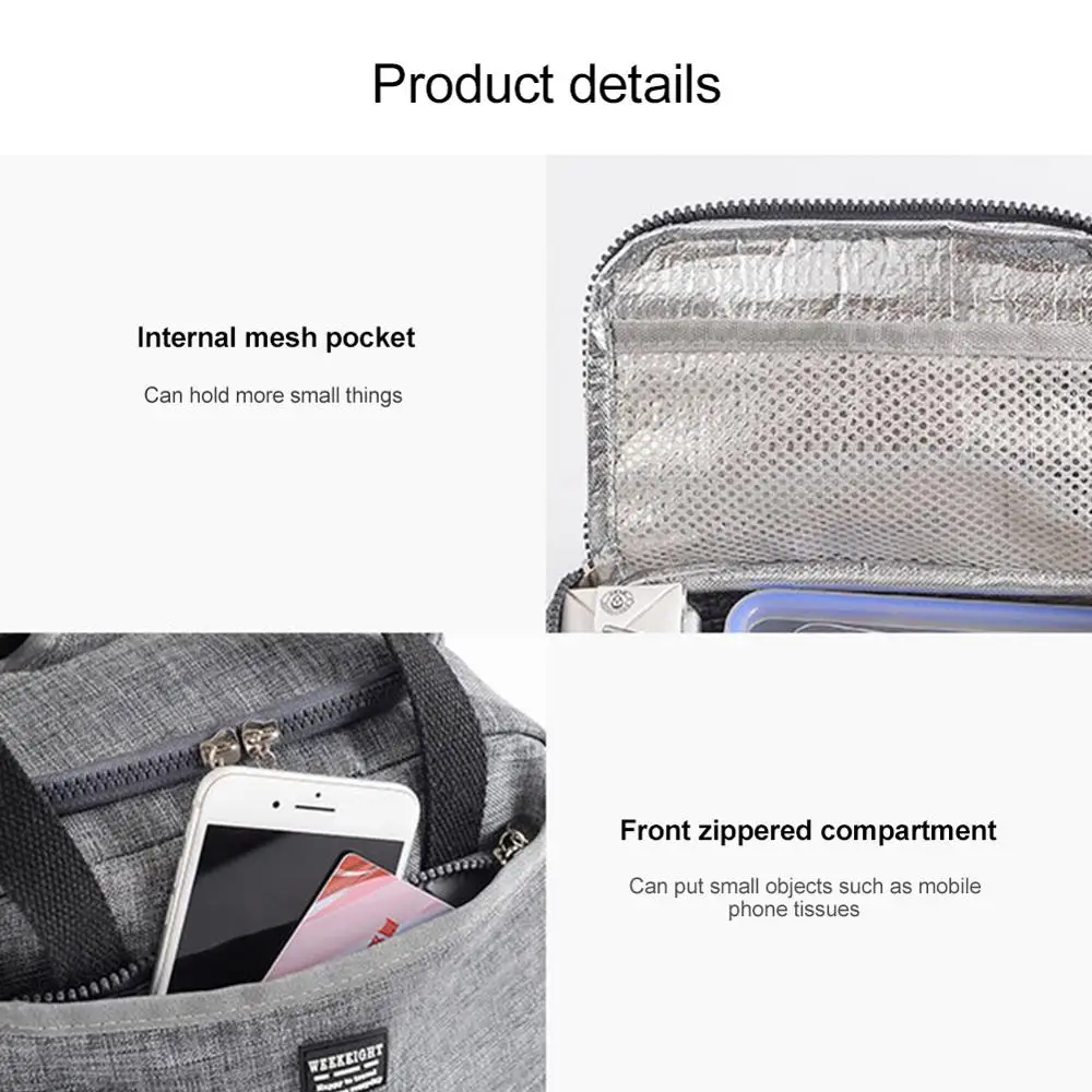 Портативный Термоизолированный Ланч-бокс тоут сумка-холодильник мешок для бенто