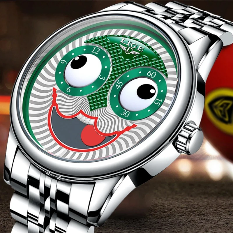 

Top Brand Joker Watch Men Luxury Fashion Personality Alloy Quartz Watches Mens Limited Edition Designer Watch Men