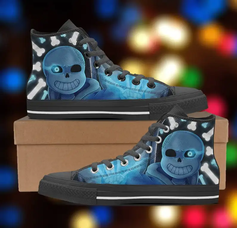 

Undertale shoes Mens Womens Designer Leisure Sneakers Men Casual Canvas Shoes Off White