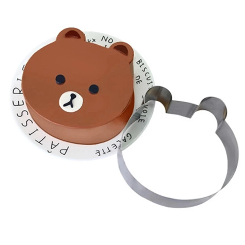 Лидер продаж 1 шт. форма в виде животного из нержавеющей стали с 3D медведем резак