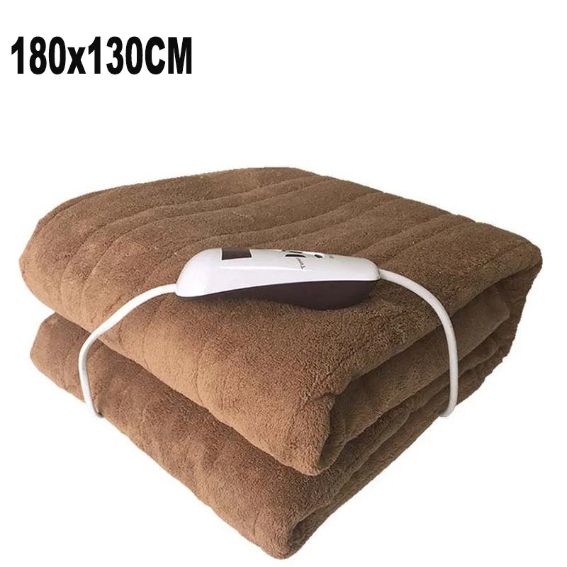 180x130cm Brown Электрический коврик для одеяла 220 В авто электрический коврик с подогревом водонепроницаемый ковер с подогревом 4 шестерни электрический Матрас - Цвет: 180x130cm Brown
