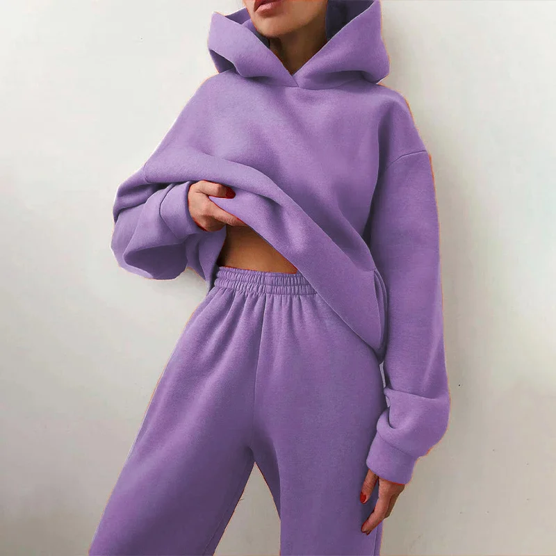 

2021 Spring Autumn Women Hoodies Sweatshirt Tracksuit 2 Pieces Sets Pants Suits