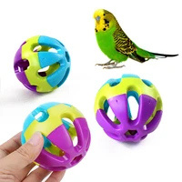 7cm abs ball chewing toy biting toy with bell parakeet parrot pet supply pet bird toy multicolor training toys interactive
