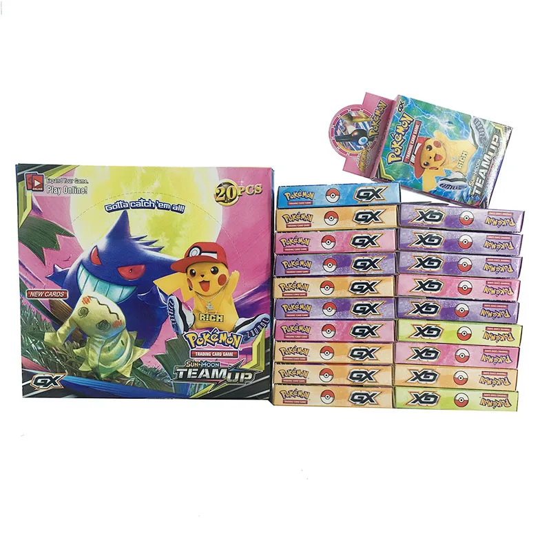 660pcs20BOX Takara Tomy PTCG карточки с покемонами 33 шт. GX EX Мега флэш-карта Меч Щит Солнце Луна карта коллекционный Подарок детская игрушка - Цвет: 660pcs20BOX
