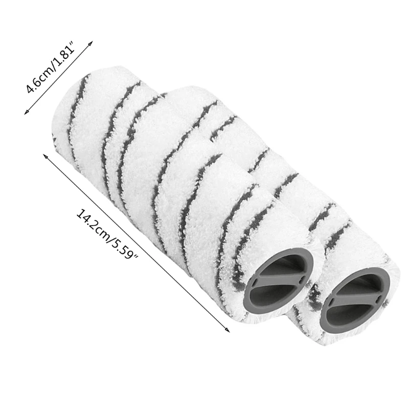 

4Pcs Hard Floor Sweeper Cordless Vacuum Cleaner Roller Brush Microfiber Cleaning Replacement Accessories Compatible with Karcher