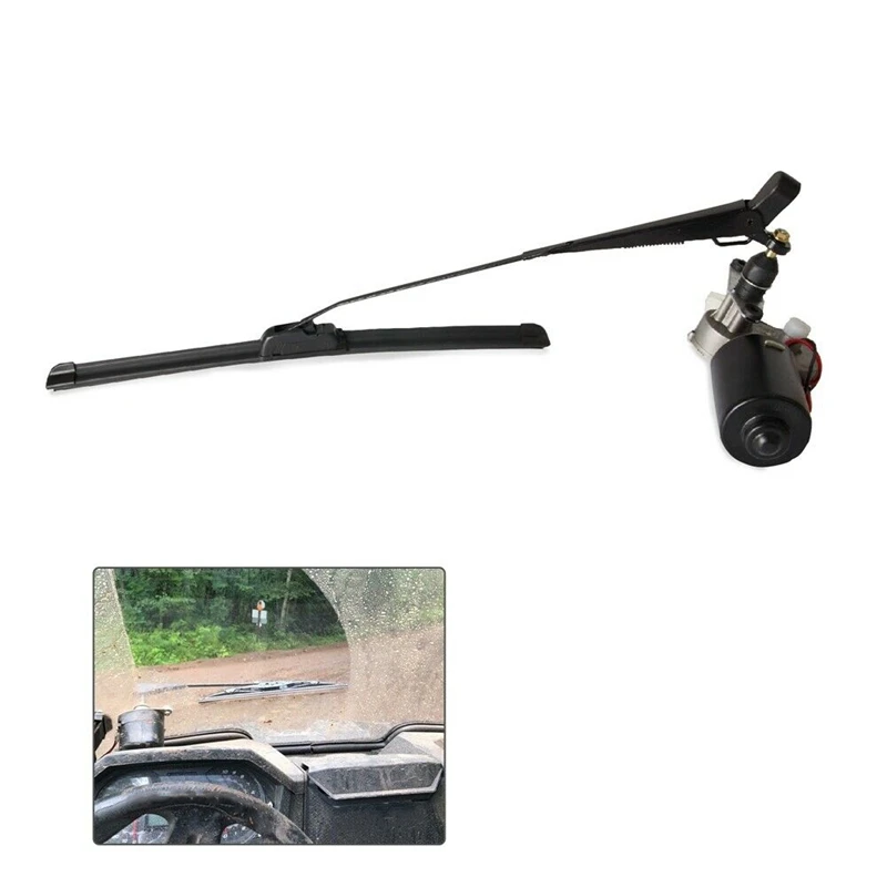 

Universal UTV 12V Electric Windshield Wiper Kit for Polaris Ranger RZR Can Am