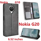 Чехол-бумажник из искусственной кожи для Nokia G10 G20, Магнитный защитный чехол-книжка с подставкой и откидной крышкой для карт
