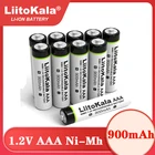 Оригинальные никель-металлогидридные аккумуляторные батареи LiitoKala 1,2 в AAA 900 мА  ч для фонарика, игрушек, пульта дистанционного управления, 2-20 шт.