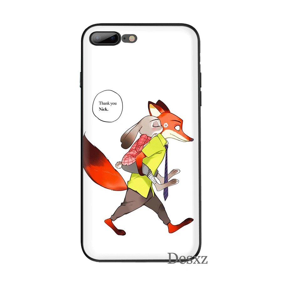 Desxz Cartoon fox Phone Case TPU for iPhone 11 Pro X XS Max XR 6 6s 7 8 5s SE Cover Protection |