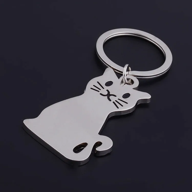 Брелок в виде кошки для мужчин и женщин милая искусственная металлическая