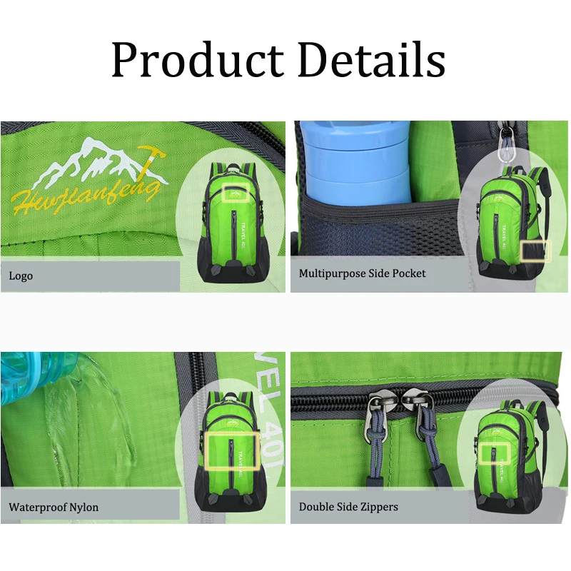 Водонепроницаемый рюкзак 40л походная сумка велосипедный для скалолазания