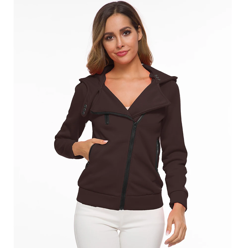 13 цветов, XS-3XL, осенне-зимняя женская повседневная куртка с капюшоном свитер-накидка худи на застежке, толстовка с капюшоном