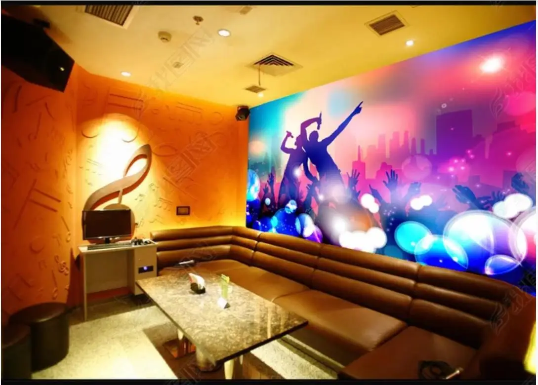 

Custom photo wallpapers 3d murals wallpaper for walls 3 d Dynamic cool music carnival bar KTV background wall papers decor