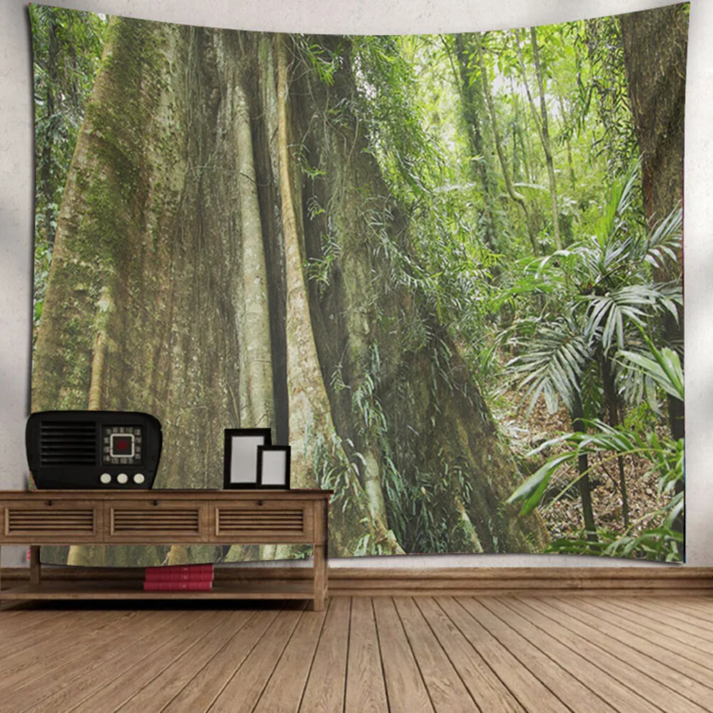 Гобелен Ouneed солнечный лесной гобелен с пейзажем подвесной натуральный декор для