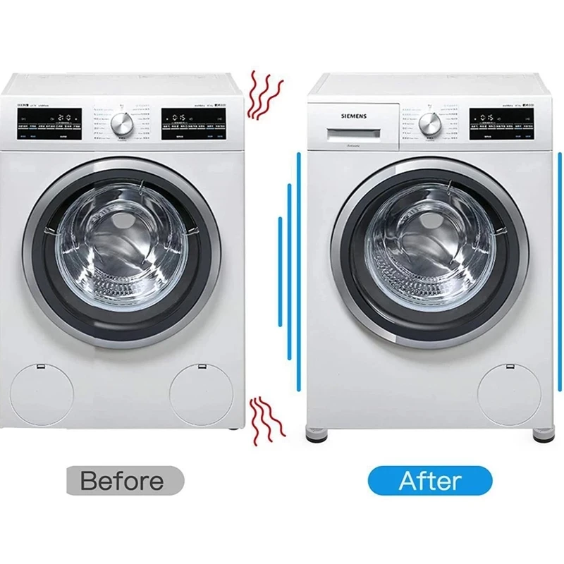Anti-slip And Noise-reducing Washing Machine Feet Non-slip Mats Refrigerator Anti-vibration pad 4pcs Kitchen Bathroom Mat New | Мебель