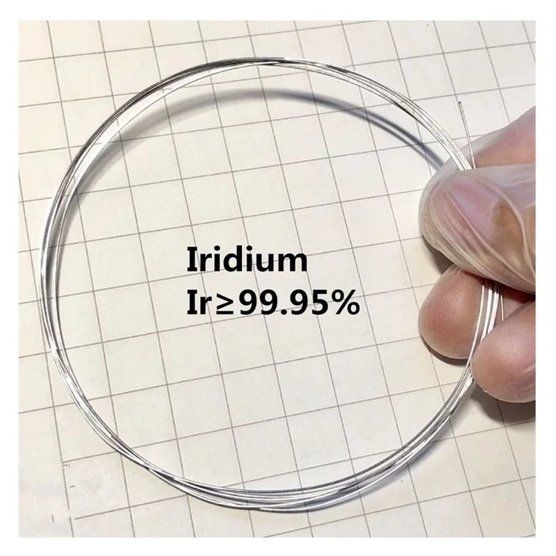 

Pure Iridium Wire Metal Ir Wire 99.95% Purity Diameter 0.5mm Length 1mm