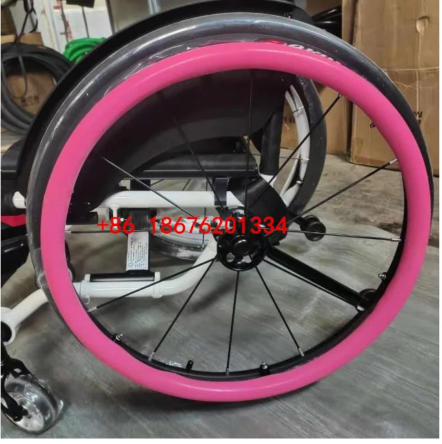 

24-Inch Rear Wheel Sports Wheelchair Non-Slip Wear-Resistant Silicone Hand Push Cover, Hand Wheel Snare Pads