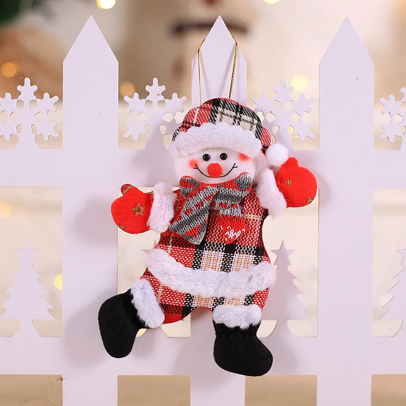Snowman G Подвески для рождественских украшений, игрушка для улицы, рождественская елка, подвесное украшение, Санта Клаус, снеговик, медведь, лось, кукла для домашнего декора, детский подарок - Цвет: Snowman G