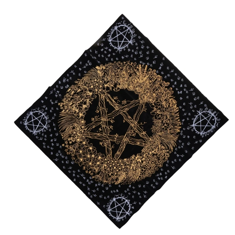 Nature Flower Divition Tablecloth Tarot Card Game Flannel Divination Altar Cloth . | Спорт и развлечения