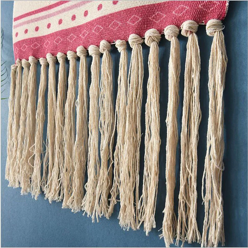 

Tassel Bohemian Macrame Woven Wall Hanging Handmade vintage Knitting Tapestry Home Office Wall Decoration Tapestry